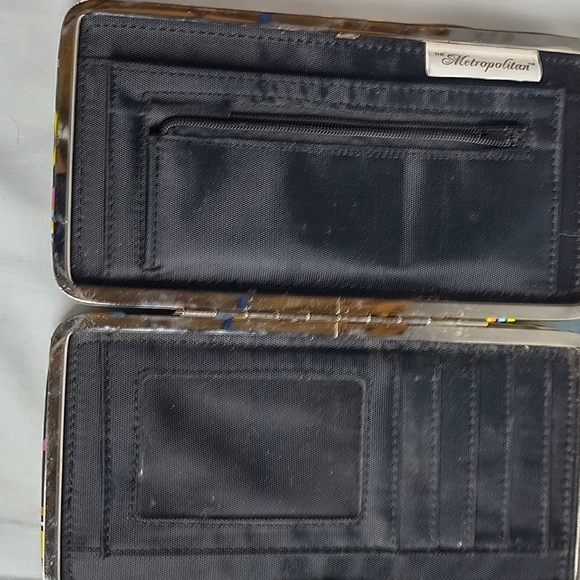 Women's Wallet Clutch Purse Clasp Colorful Hippie Hand Fashion By Metropolitan - Picture 4 of 16